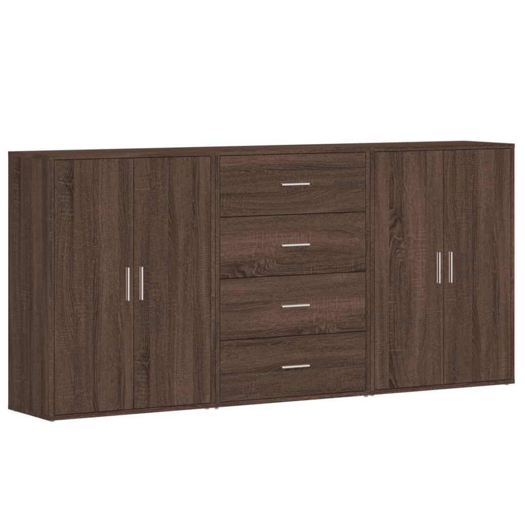 Dressoir – Ladekast – Opbergkast – Woonkamerkast – Kast – Beton Grijs – Robuust Materiaal – Veel Opbergruimte