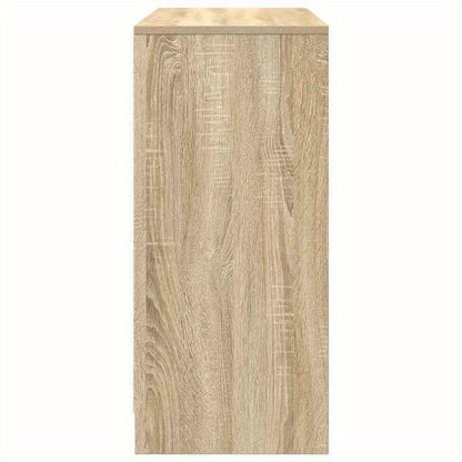 Dressoir – Ladekast – Opbergkast – Woonkamerkast – Commode – Sonoma Classic – Eucalyptus Houtafwerking – 2 Deuren Met Glazen Panelen – 2 Laden – 2 Planken – 90 kg Draagvermogen – Eenvoudige Montage