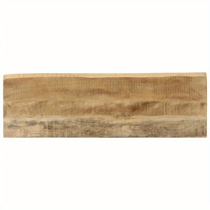 Wall Table with Natural Edge, Measuring 105X33X76 Cm, Made of Solid Mango Wood, Standing Shelf