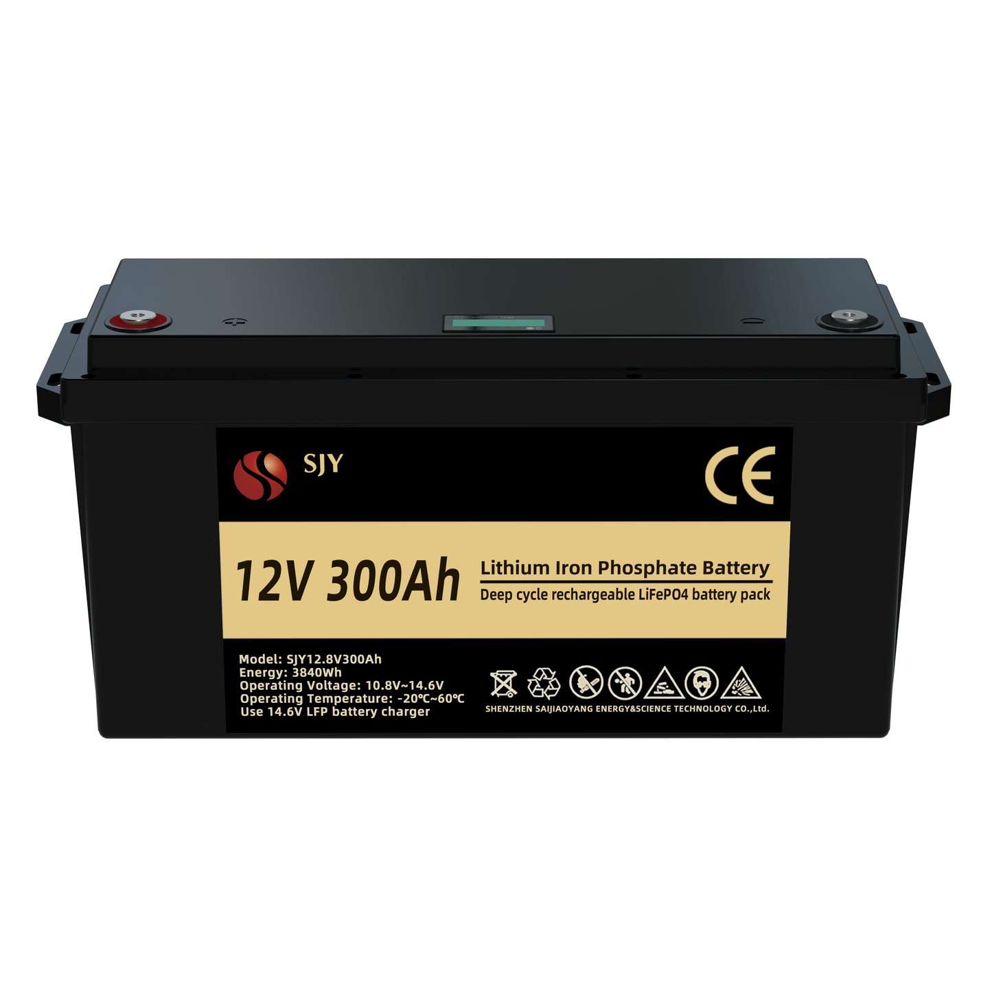 Lithium Accu – LiFePO4 Batterij – Li-Ion Accu – Camper Accu – Off-Grid Accu – 12V 300Ah – 4000+ Levenscycli – Ingebouwde 100A BMS