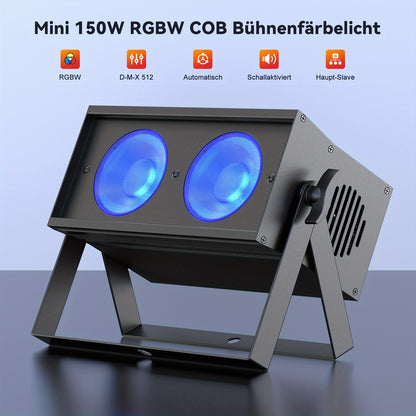4 Stuks Mini RGBW COB LED Par Lights – LED Spotlights – Party Verlichting – DJ Verlichting – Feestverlichting – 150W Krachtige Lichtbron – DMX & Geluidsgestuurde Effecten