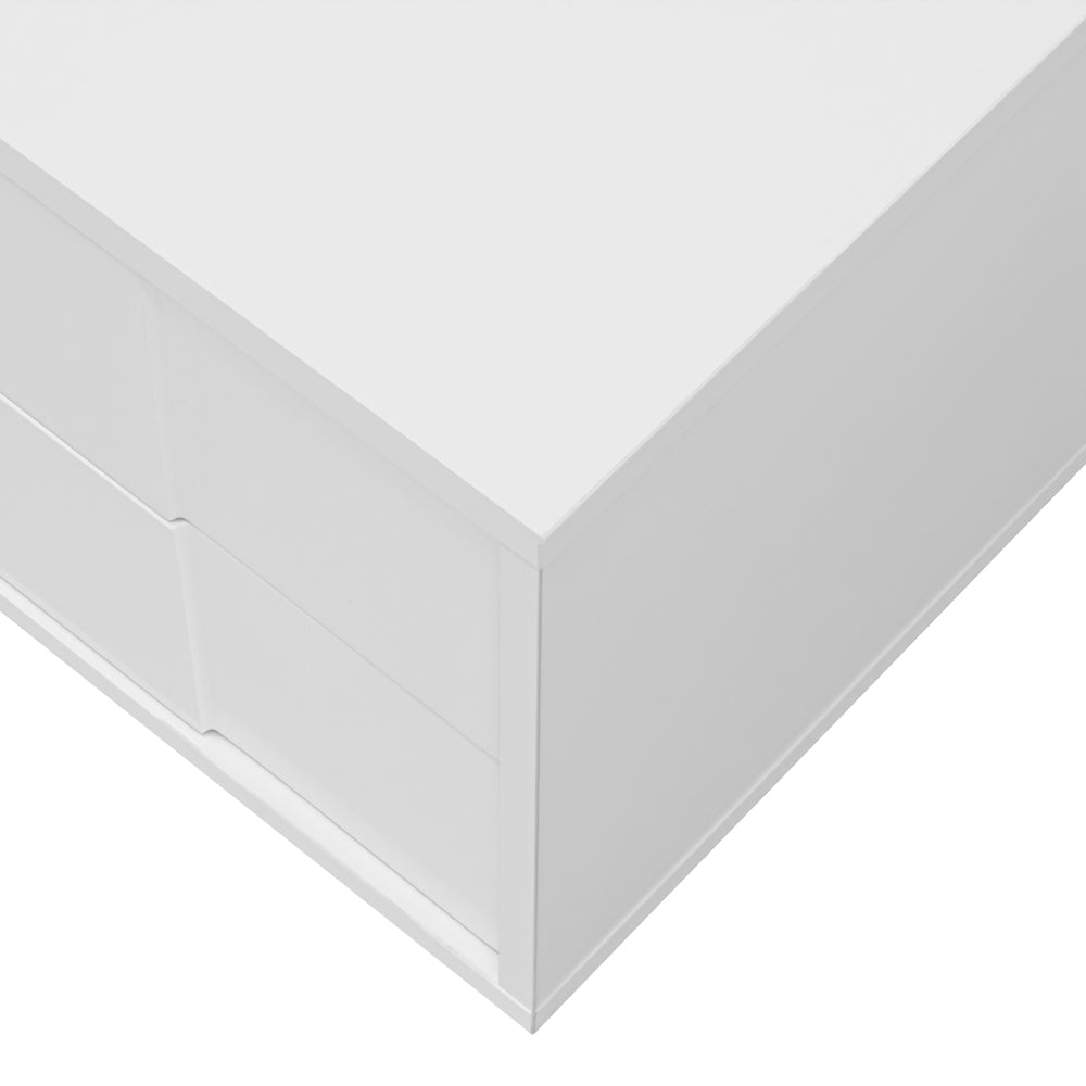 Modern Wall-Mountable TV Stand Compatible for 170cm Wide - Floor-Standing or Wall-Mountable Media Console with 3 Doors & 2 Drawers, Handleless Design, High-Gloss Finish, for Living Room (No Wood)