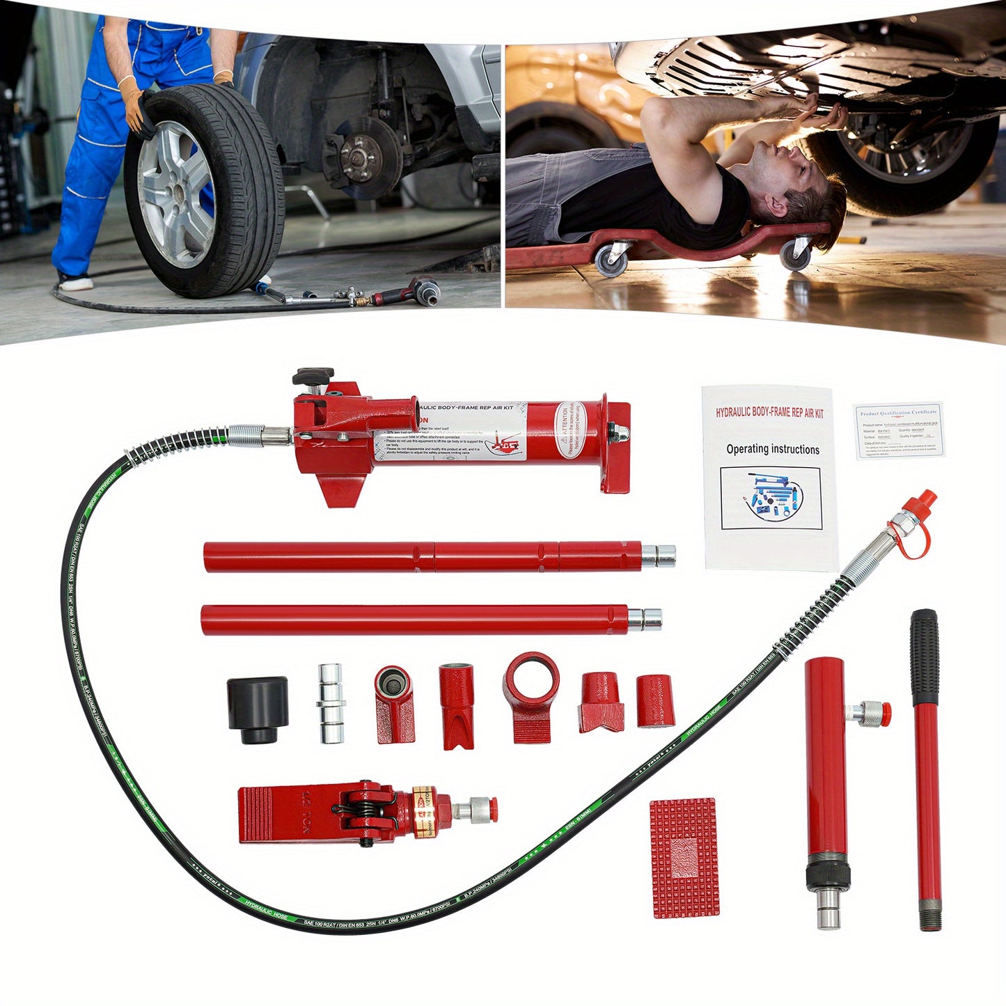 Hefbrug – Hydraulische Scheidingsbok – Autolift – Werkplaatsbok – Voertuiglift – 4 Ton Capaciteit – Robuust Metaal – Compact & Sterk