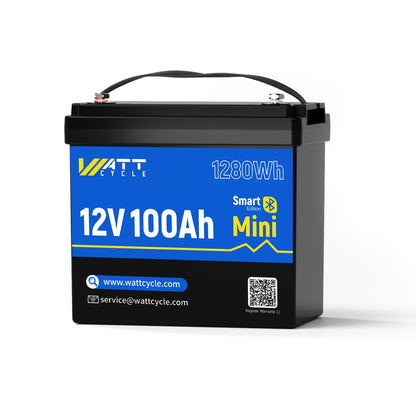 Accu – Lithium Accu – LiFePO4 Accu – Power Accu – Batterij – Compact 12V 100Ah Mini LiFePO4 – Lichtgewicht & Langdurig Gebruik – Ingebouwde 100A BMS & Lage Temperatuurbescherming