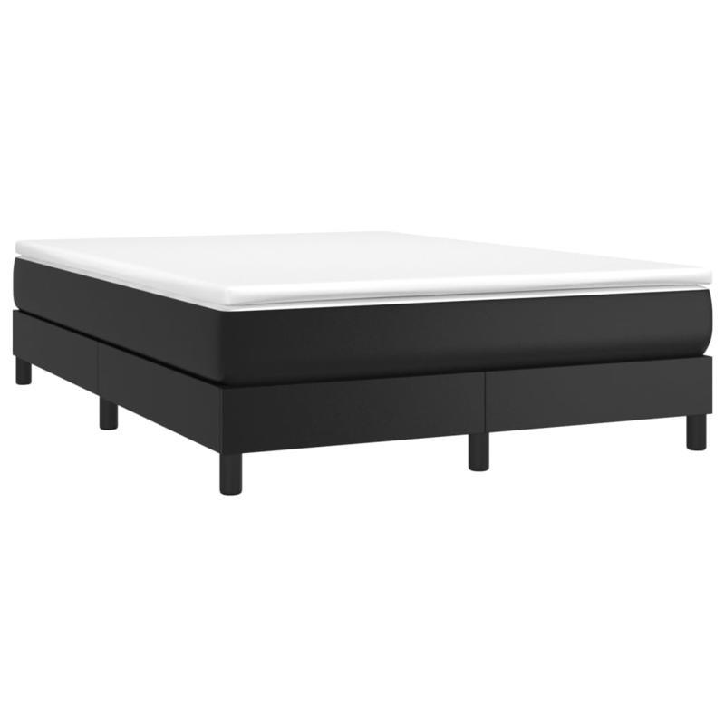 Bed frame Black 140x200cm in Imitation leather Practical, removable, suitable for all seasons