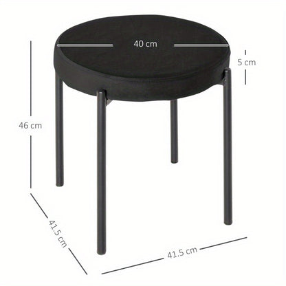 Barkruk – Stapelbare Kruk – Barstoel – Eetkamerstoel – Keukenkruk – Velvet Zitting – Zwart Metalen Frame – Set Van 4