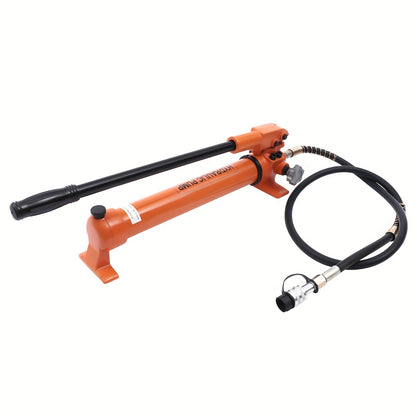 Handmatige Hydraulische Pomp – Hydraulische Handpomp – Drukpomp – Hydraulisch Bedieningspomp – Industriepomp – Oranje Variant – 70 Mpa Krachtige Druk – 200 cm Lange Flexibele Slang