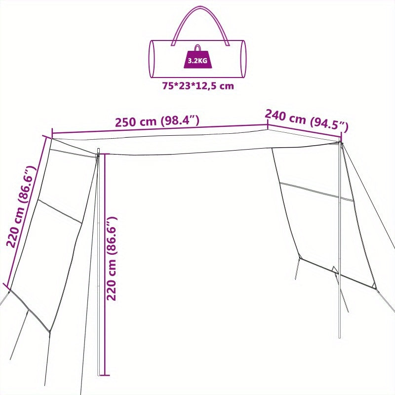 Kampeertent – Pop-up Tent – Koepeltent – Familietent – Lichtgewicht Tent – 302x240x240 cm – Dubbele Laag Waterdicht – Ruim Voor 3-5 Personen