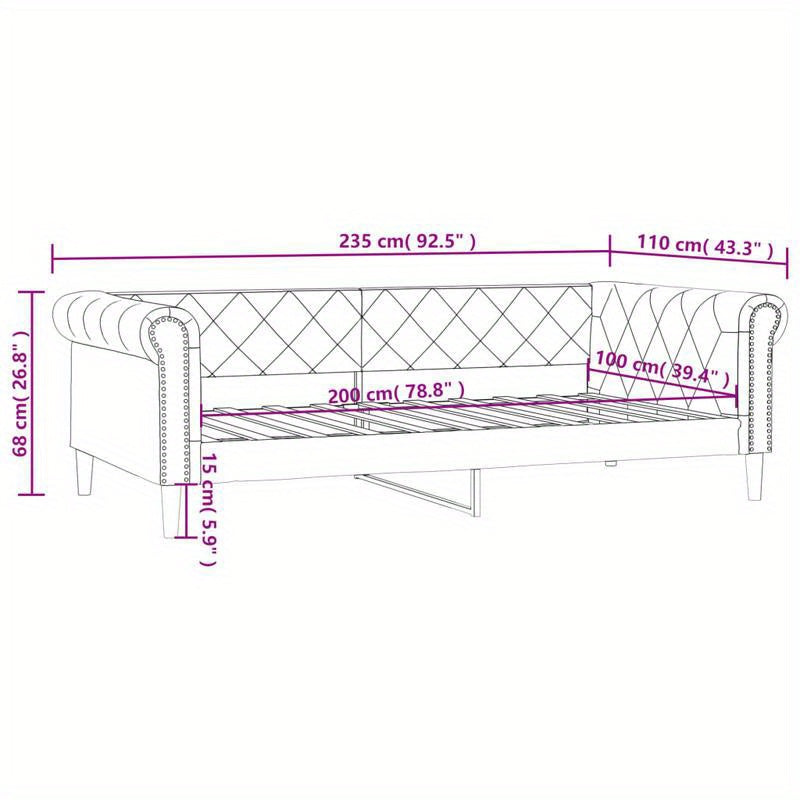 Slaapbank – Bedbank – Sofa Bed – Slaapstoel – Opklapbare Bank – Zwart Met Wit Kussen – Hardhouten Frame – Kunstleren Bekleding