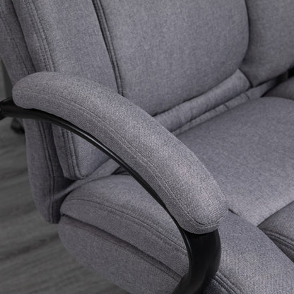 Bureaustoel – Ergonomische Stoel – Kantoorstoel – Draaistoel – Gamestoel – Verstelbare Kantelfunctie – Max. 220 kg Draagvermogen – Zwarte Stof Met Vijf Wielen