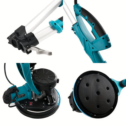 Wandschuurmachine – Langnekschuurmachine – Muurschuurmachine – Plafondschuurmachine – Gipsplaatschuurmachine – 1250W Vermogen – Inklapbaar Handvat Met Stofafzuiging En LED-Verlichting