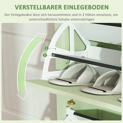 Schoenenkast – Schoenenrek – Schoenenopberger – Halmeubel – Schoenenbank – Compact 88x30x120 cm – Hardhout met Rattan Accenten – Ruimte voor 12 Paar Schoenen