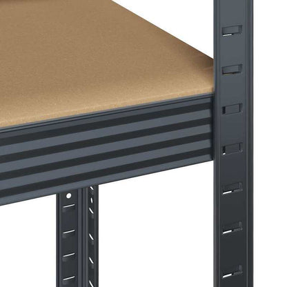 Opbergrek – Opbergkast – Stellingkast – Opbergrekken – Stelling – 5 Laags – Staal En Hout – Stevig En Duurzaam – Antraciet