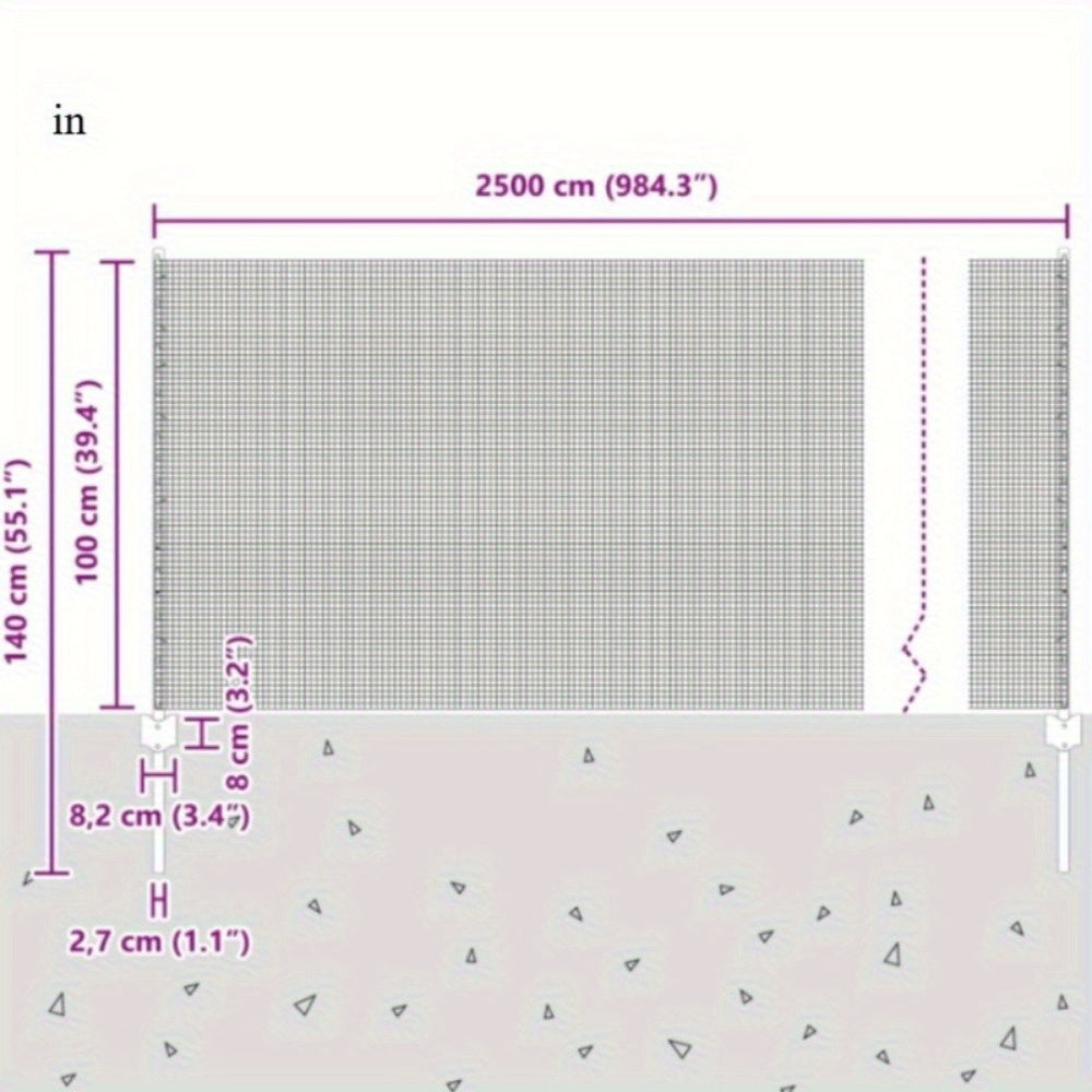 Tuinomheining – Tuinafscheiding – Tuinafsluiting – Borderafscheiding – Groen – Gegalvaniseerd Staal – 2 Sets van 1 Meter – 25 cm Hoogte