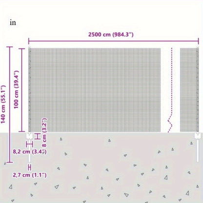 Tuinomheining – Tuinafscheiding – Tuinafsluiting – Borderafscheiding – Groen – Gegalvaniseerd Staal – 2 Sets van 1 Meter – 25 cm Hoogte
