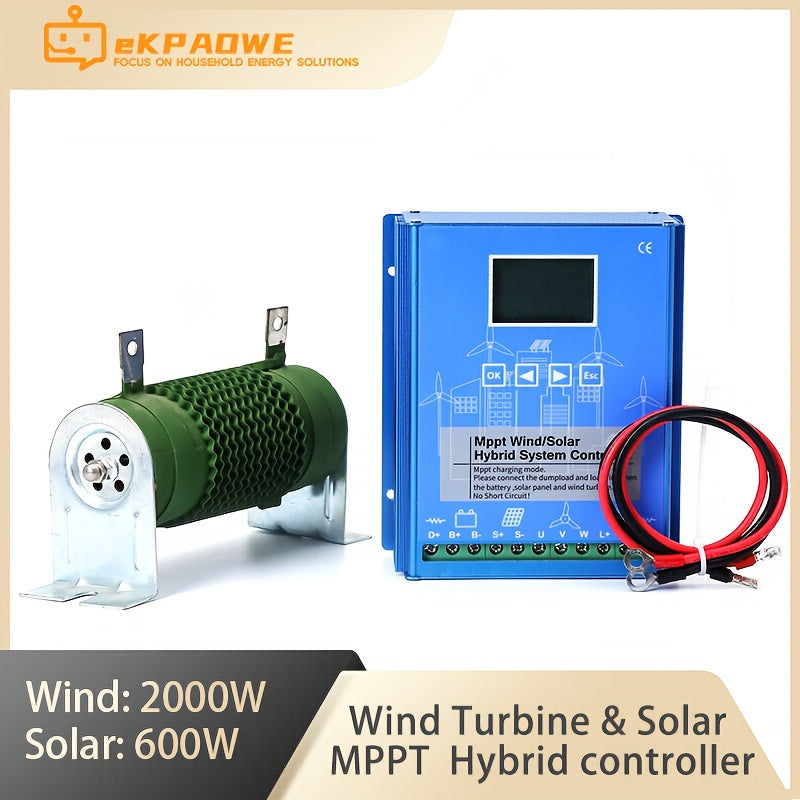2000W Hybrid Wind Solar Charge Controller 12V 24V 48V Auto MPPT Wind Generator System For Lifepo4 Lithium Lead Acid Battery