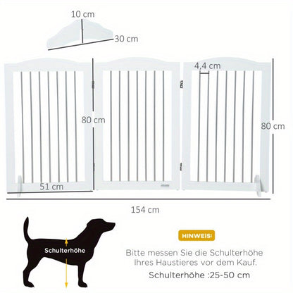 Hondenhek – Hondenbarrière – Traphekje – Huisdierenafzetting – Veiligheidshek – Inklapbaar – Ventilatienet – Weerbestendig – 154x30x80 cm – Stevige Constructie