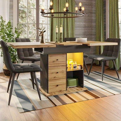 Vouwtafel – Klaptafel – Campingtafel – Tuintafel – Kampeertafel – Inklapbaar – Ruimtebesparend – Zwart – Vierkant – Met Opbergruimte