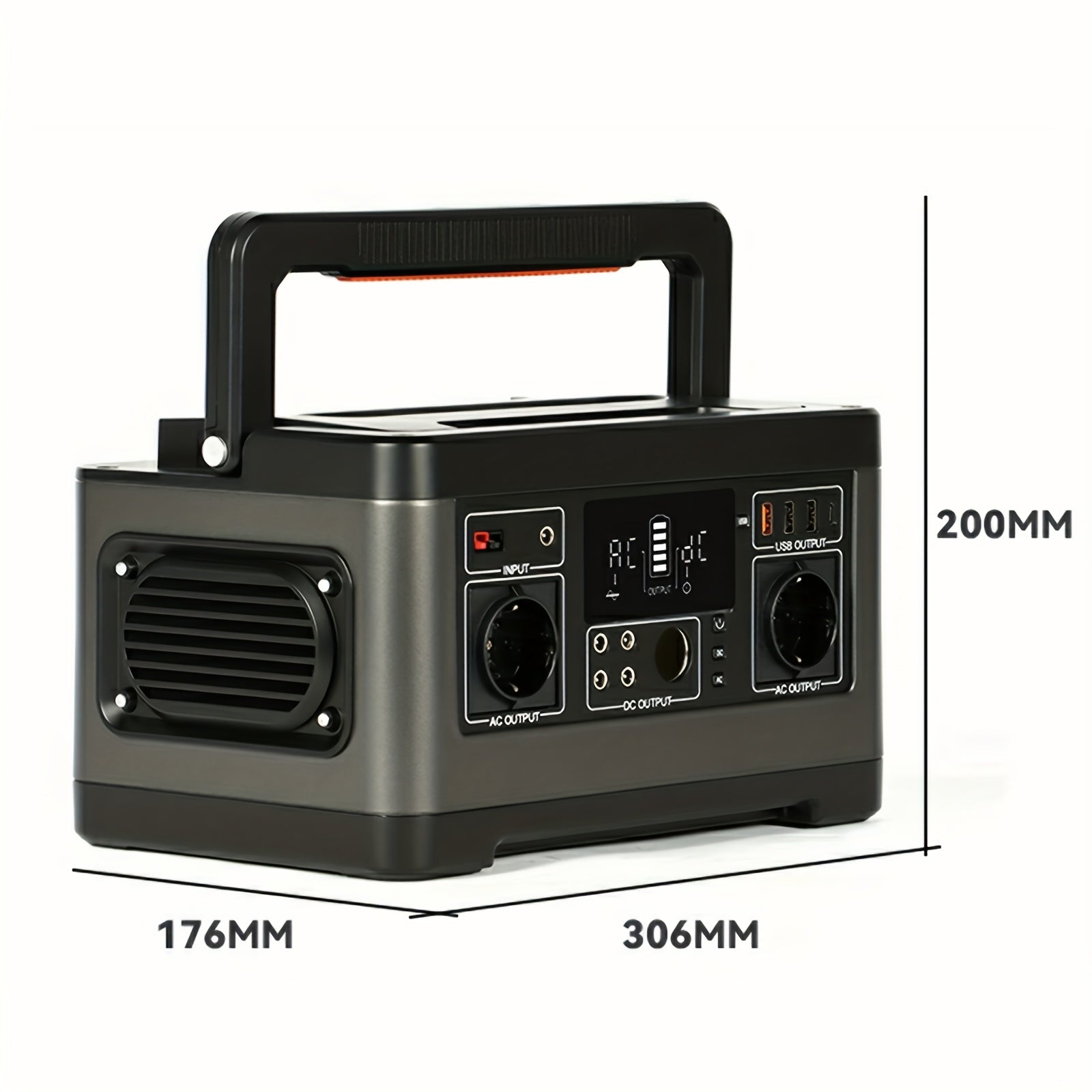 Draagbare Power Station – Mobiele Accu – Externe Batterij – Outdoor Generator – 500W Uitgang – 520Wh Lithium Batterij - QUORE