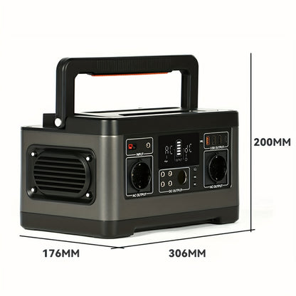 Draagbare Power Station – Mobiele Accu – Externe Batterij – Outdoor Generator – 500W Uitgang – 520Wh Lithium Batterij - QUORE