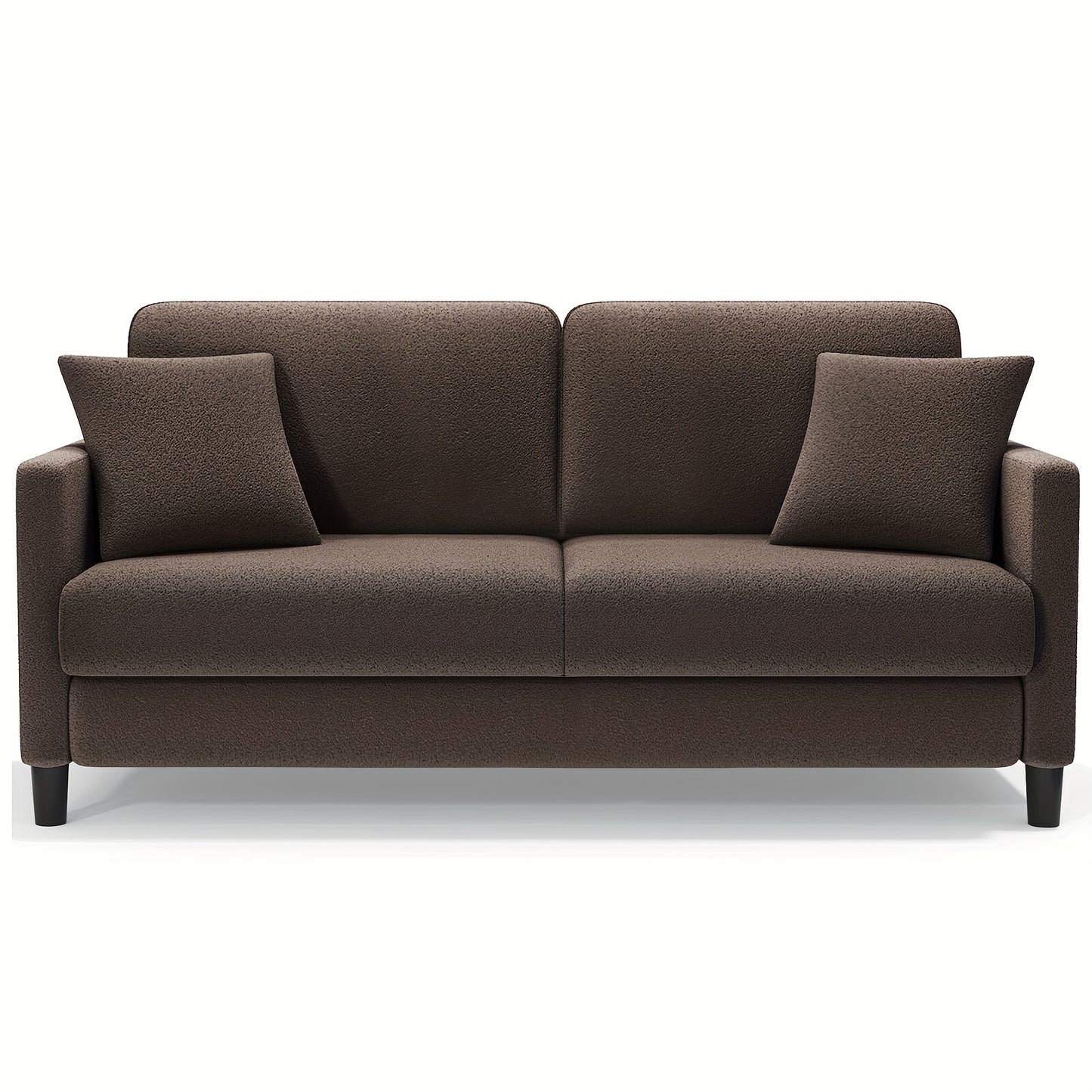 3-Zits Bank – Driezitsbank – Sofa – Zitbank – Bankstel – Koffie Kleur – Extra Lange Zitplaats – Hoogwaardig Schuimrubber Kussens – Stevig Hardhouten Frame – Eenvoudige Montage – Mid-Century Modern Design