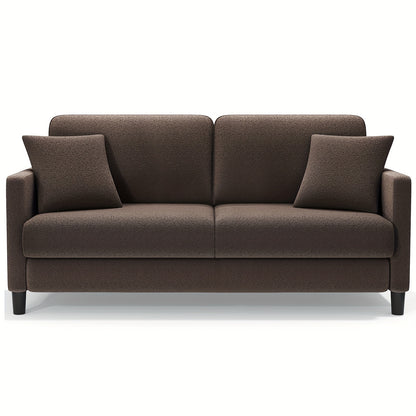 3-Zits Bank – Driezitsbank – Sofa – Zitbank – Bankstel – Koffie Kleur – Extra Lange Zitplaats – Hoogwaardig Schuimrubber Kussens – Stevig Hardhouten Frame – Eenvoudige Montage – Mid-Century Modern Design