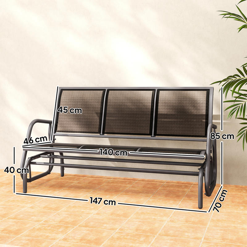 Tuinmeubelset – Bistroset – Tuinset – Buitenmeubilair – Terrasmeubilair – Duurzaam Metalen Frame – Comfortabele Schommelstoelen