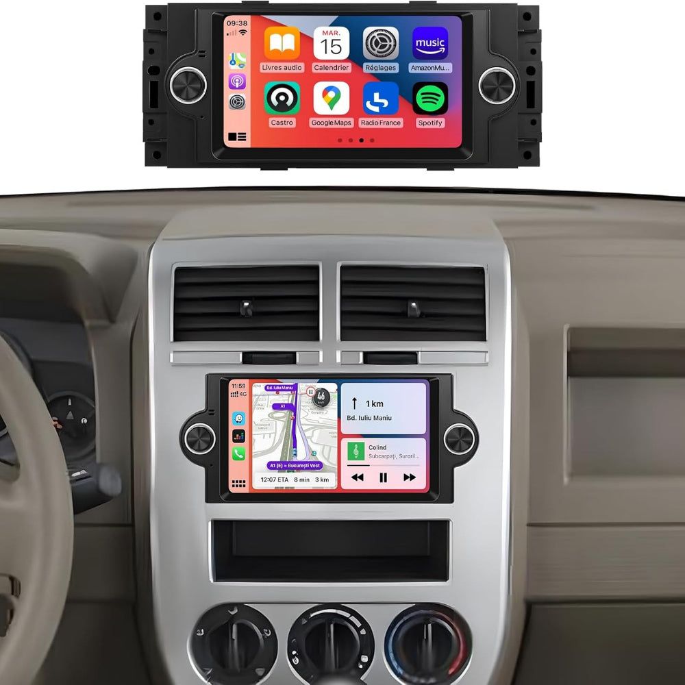 Autoradio – Auto Radio – Car Stereo – Multimedia Systeem – Dashboard Radio – 6,2 Inch Touchscreen – 2GB RAM 64GB ROM – Wi-Fi Draadloze CarPlay & Android Auto – Inclusief AHD Achteruitrijcamera