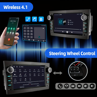 Android 14 Autoradio – 2DIN GPS Navigatie – Carplayer Multimedia Systeem – Draadloze Bluetooth Radio – 7 Inch HD Touchscreen – 2GB RAM 32GB Opslag – Wifi Mirror Link – Handsfree Bellen Met Microfoon