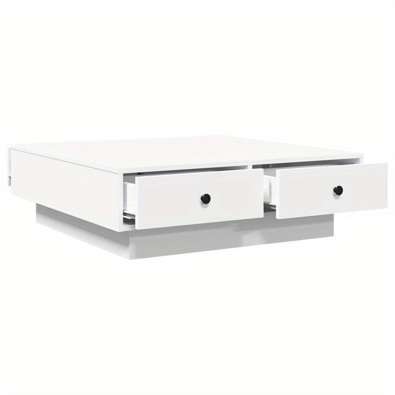 Coffee Table 90X90X28 Cm Chipboard White