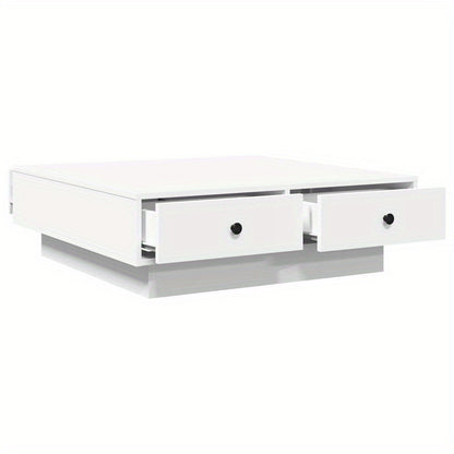 Coffee Table 90X90X28 Cm Chipboard White