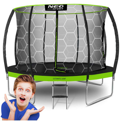 Trampoline – Tuintrampoline – Springkussen – Springmat – Buitenspeelgoed – 374 cm Ø – Inclusief Veiligheidsnet – Max 150 kg Belastbaar