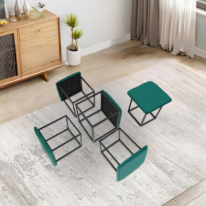 Ottoman – Poef – Voetenbank – Opbergkist – Zitbankje – 5-in-1 Multifunctioneel – Compact 18x48 cm – Comfortabele Memory Foam – Groen