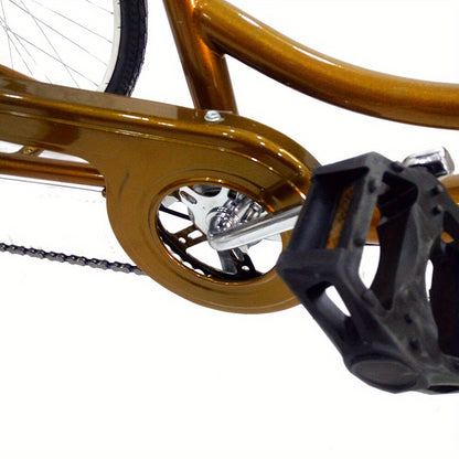Driewieler – Volwassenenfiets – Driewieler Fiets – Rickshaw – Driewieler Voor Volwassenen – Gouden Aluminium Frame – Ergonomische Rugleuning & 6 Versnellingen