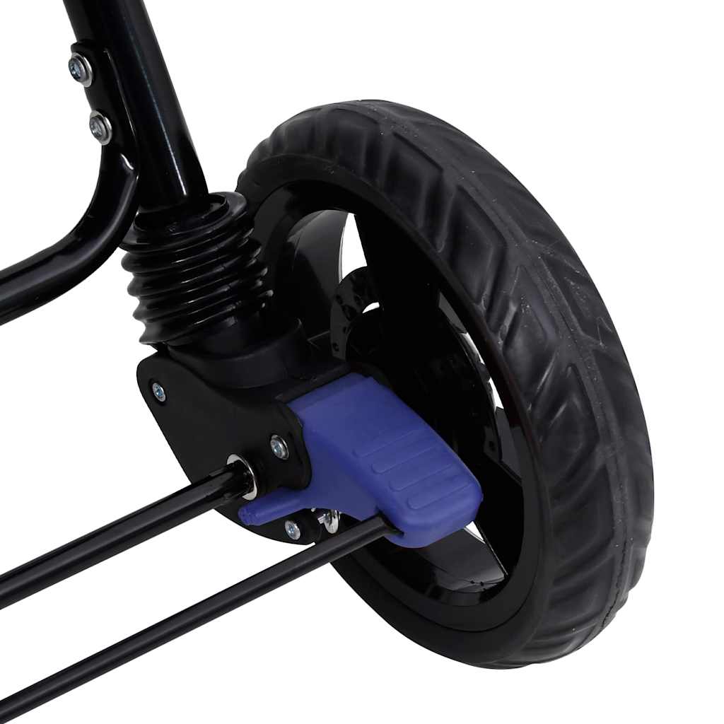 Tandem Kinderwagen – Tweelingwagen – Dubbele Kinderwagen – Duo Buggy – Tweekinderwagen – Staal en Linnen – Verstelbare Zonnekap – Ruime Ondermand – Marineblauw