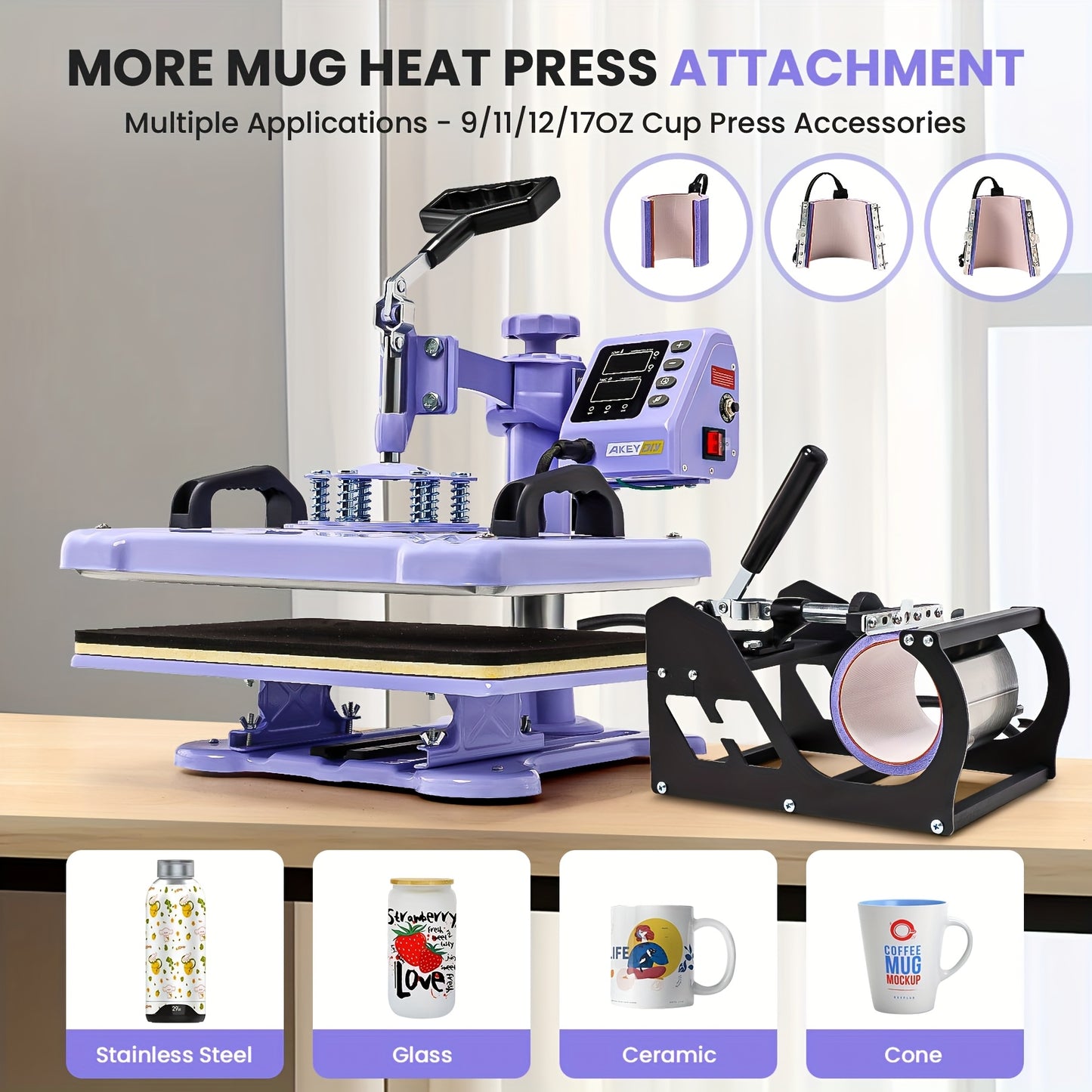 Warmtepers – Hittepers – Transferpers – Textielpers – Tefloncoating – 360° Draaibaar – Digitale Timer