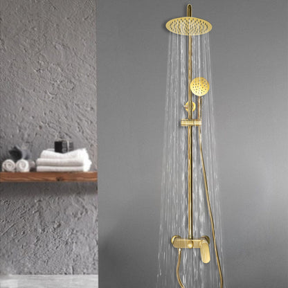 Doucheset – Regendouche – Douchekraan – Douchekop – Showerrail – Titanium & RVS – Verstelbare Hoogte 81-113,5 cm