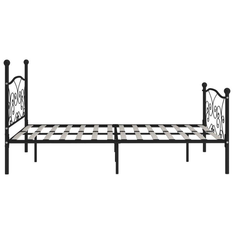 Heavy-Duty Metal Bed Frame - Full/Double Size (200x200cm/ 78x79in), Tool-Free Assembly, Sturdy Non-Wood Platform Bed Base for Modern, Minimalist, Industrial, or Scandinavian Bedrooms - Easy Assembly & Space-Saving Design, Bed