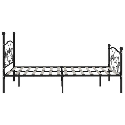 Heavy-Duty Metal Bed Frame - Full/Double Size (200x200cm/ 78x79in), Tool-Free Assembly, Sturdy Non-Wood Platform Bed Base for Modern, Minimalist, Industrial, or Scandinavian Bedrooms - Easy Assembly & Space-Saving Design, Bed