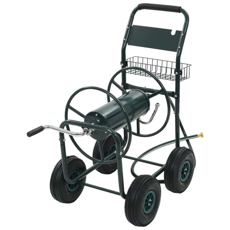 Dierenwagen – Huisdierwagen – Hondenwagen – Kattenwagen – Transportkar – Stalen Frame – 4 All-Terrain Wielen – Groen
