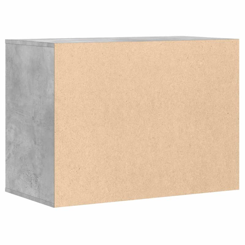 Opbergkast Beton Grijs – Bergkast – Ladekast – Vitrinekast – Opslagmeubel – Houten Constructie – 80x41x58 cm – Vergrendelbare Lades – Vloerstaander