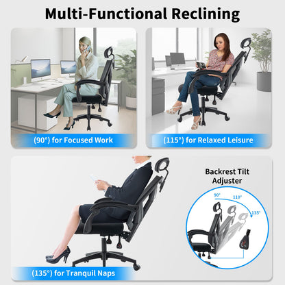 Gaming Chair – Gamerstoel – Zwart Rood – Bureaustoel – Racing Stoel – Ergonomisch Ontwerp – Verstelbare Voetsteun & Lendensteun