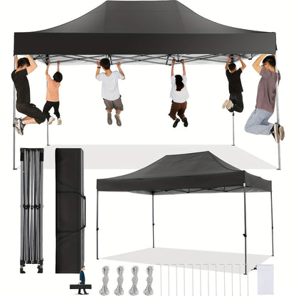 Partytent – Tuinpaviljoen – Easy Up Tent – Vouwtent – Overkapping – 3x4,5 m – 4 Afneembare Zijpanelen – Waterafstotend Frame