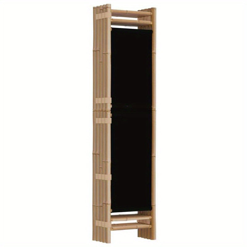 Kamerscherm 5-panelen inklapbaar 200cm bamboe en canvas, Office Partition, Privacy Screen, Minimalist Decor, Stylish Partition, Canvas Panel, Folding Screen, Portable Partition, Apartment Dwellers