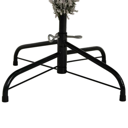 Kunstkerstboom – Kerstboom – Valse Kerstboom – Flocked Boom – Winterse Kerstdecoratie – 180 cm Hoog – Inklapbaar Met Metalen Standaard
