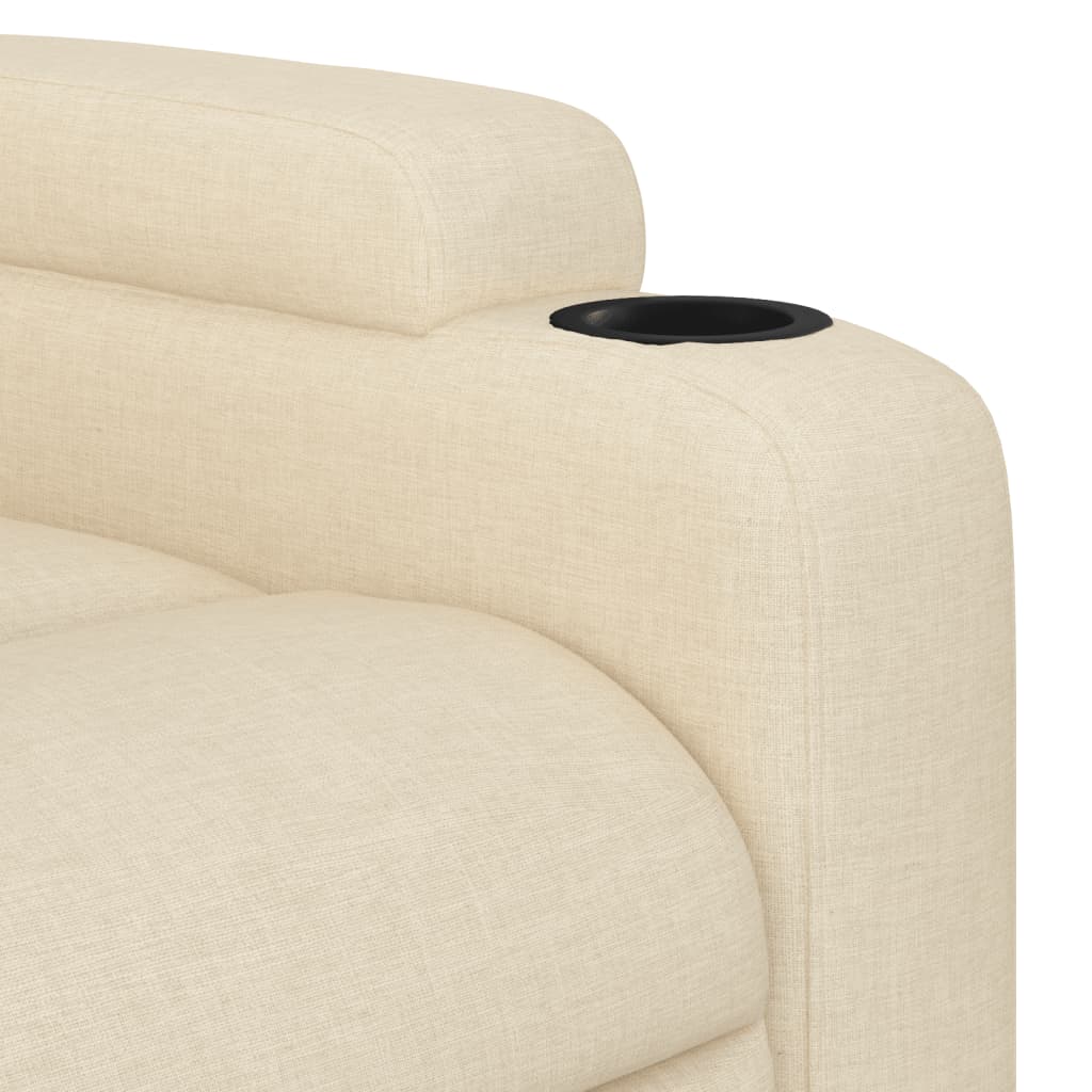 Relaxfauteuil – Relaxstoel – Loungestoel – Relaxzetel – Fauteuil – Massagefunctie – Handmatig Verstelbaar Tot 135° – Crème Kleur