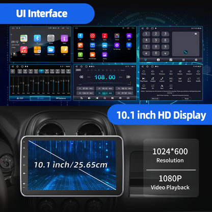 Autoradio Single DIN – Navigatiesysteem – Multimedia Speler – Carplay Radio – Bluetooth Autoradio Met Microfoon – 10,1 Inch Draaischerm – Android 13 Snelheid