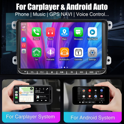 2DIN Autoradio – Auto Stereo – Multimedia Speler – Dashboard Camera – Navigatie Systeem – 9 Inch IPS Touchscreen – Draadloze CarPlay & Android Auto
