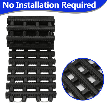 Sneeuwkettingen – Antislip Matten – Tractieplaten – Sneeuwsokken – Traction Mats – 100 x 21 cm – Versterkt Rubber Met Stalen Kabels