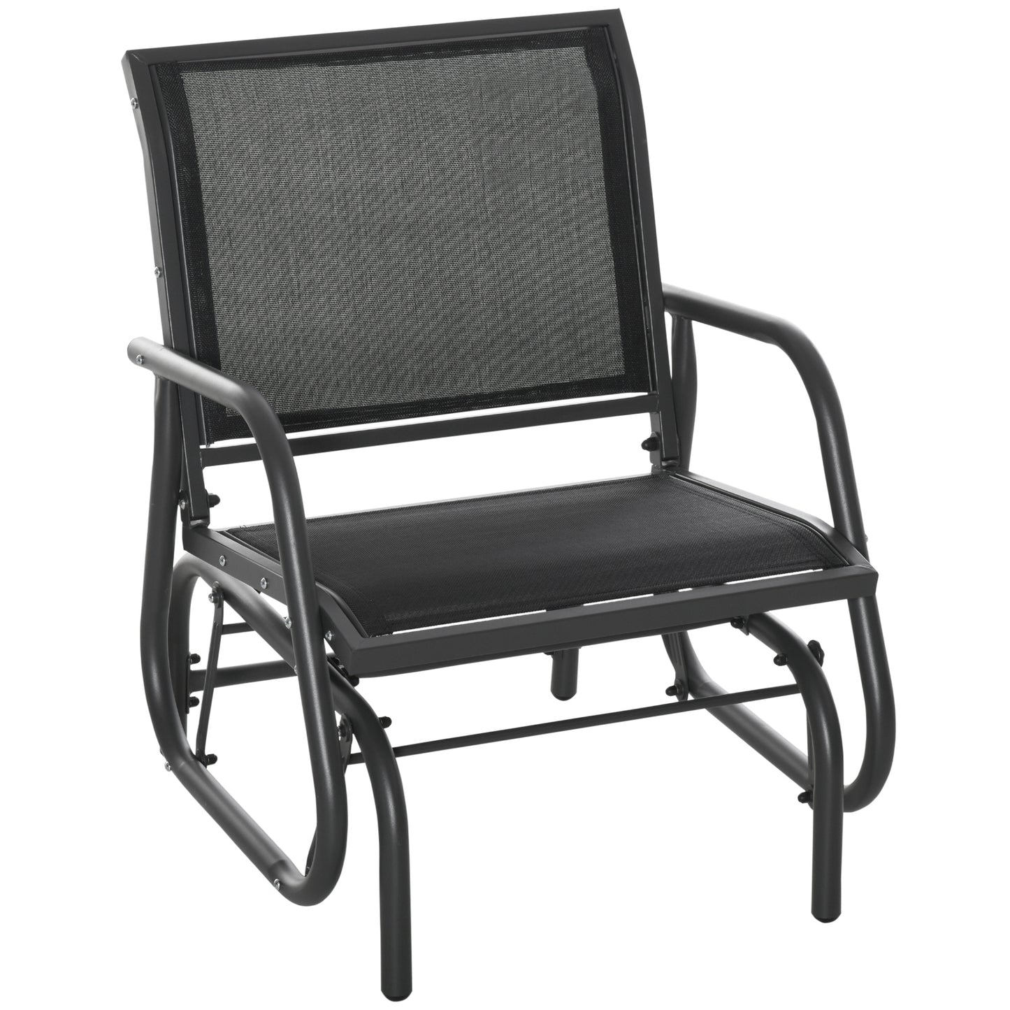 Tuinschommelbank – Tuinbank – Schommelstoel – Tuinmeubel – Loungestoel – Metalen Frame – Ademend Mesh – 2 Personen – Draagvermogen 200 kg